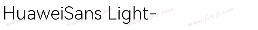 HuaweiSans Light字体转换